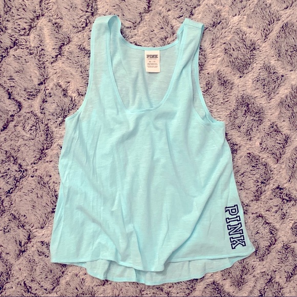VICTORIA’S SECRET aqua blue tank top - Picture 1 of 3
